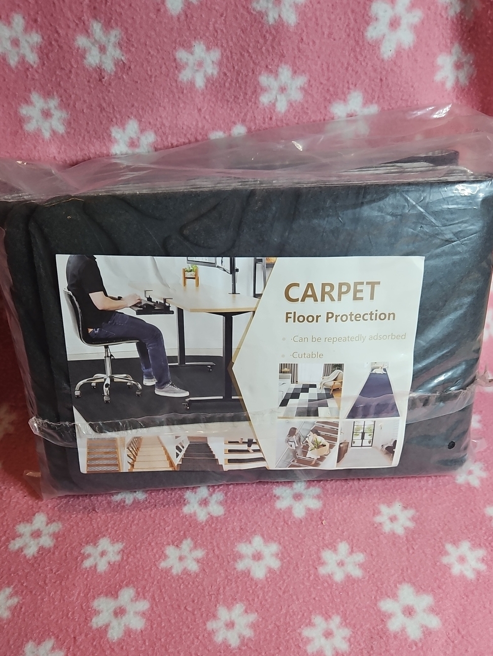 Carpet Floor Protection Mat – Black